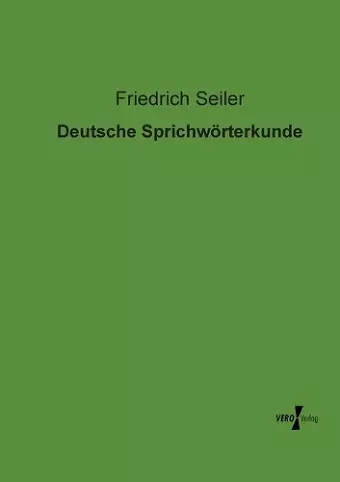 Deutsche Sprichwörterkunde cover