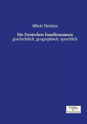 Die Deutschen Familiennamen cover