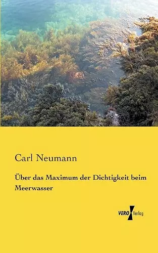 Über das Maximum der Dichtigkeit beim Meerwasser cover