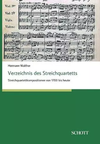 Verzeichnis des Streichquartetts cover