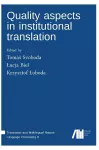 Quality aspects in institutional translation cover