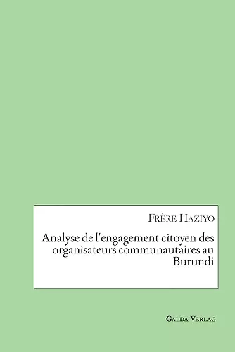 Analyse de l'engagement citoyen des organisateurs communautaires au Burundi cover