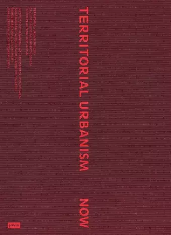 Territorial Urbanism Now! cover