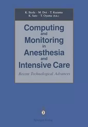 Computing and Monitoring in Anesthesia and Intensive Care cover