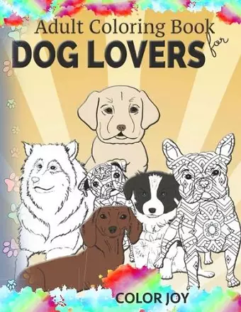 Adult coloring book for dog lovers cover