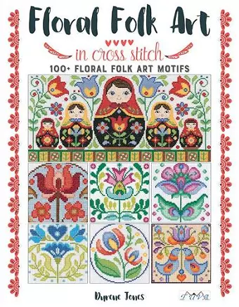 Floral Folk Art in Cross Stitch cover