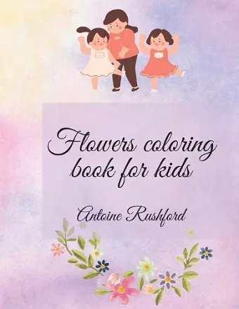 Flowers coloring book for kids cover