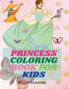 Princess coloring book for kids cover