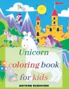 Unicorn coloring book for kids cover