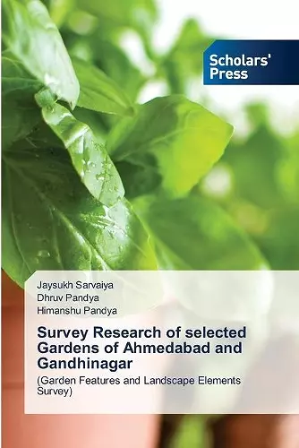 Survey Research of selected Gardens of Ahmedabad and Gandhinagar cover