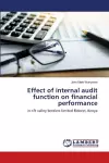 Effect of internal audit function on financial performance cover