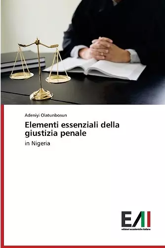 Elementi essenziali della giustizia penale cover