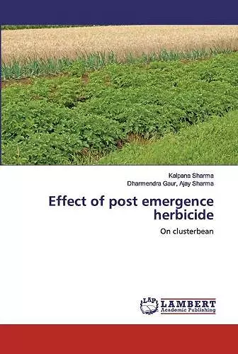 Effect of post emergence herbicide cover