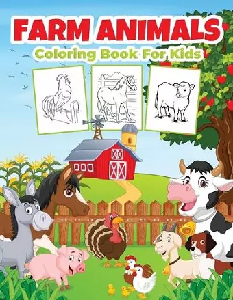 Farm Animals Coloring Book for Kids cover