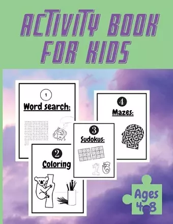 Activity Book For Kids Ages 4-8 cover