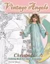 Vintage Angels christmas coloring book for adults relaxation cover