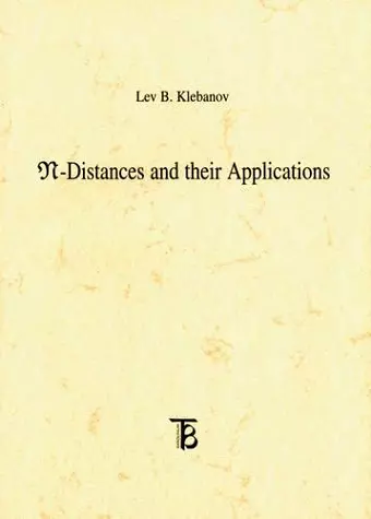 N-distances and Their Applications cover