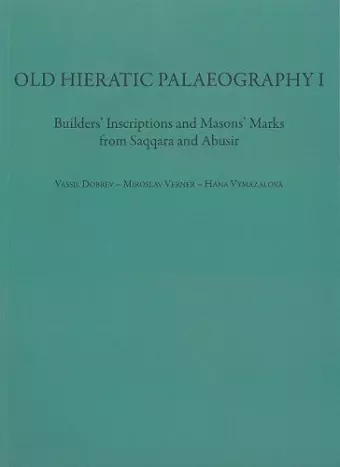 Old Hieratic Palaeography I cover