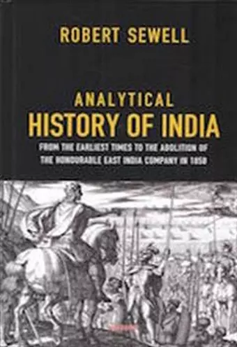 Analytical History of India cover