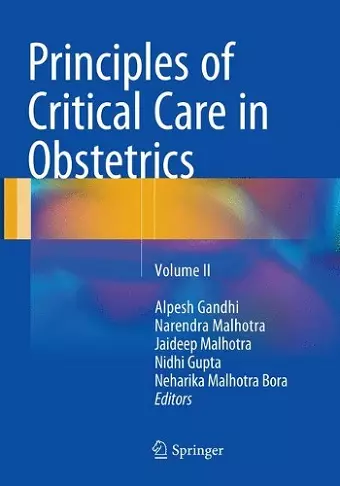 Principles of Critical Care in Obstetrics cover