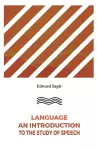 Language an Introduction to the Study of Speech cover