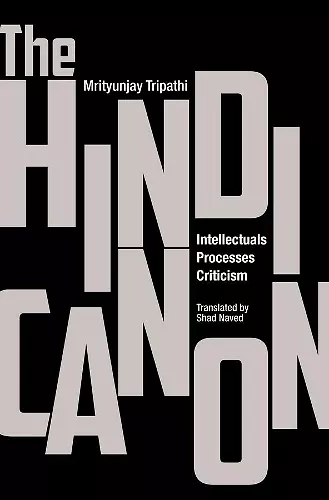 The Hindi Canon – Intellectuals, Processes, Criticism cover