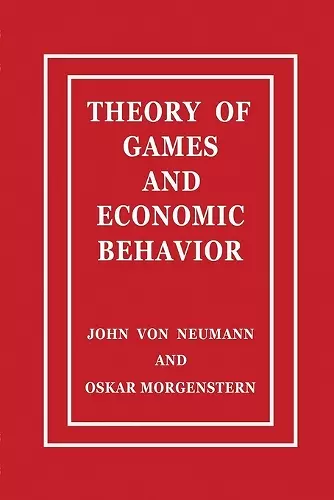 Theory of Games and Economic Behavior cover