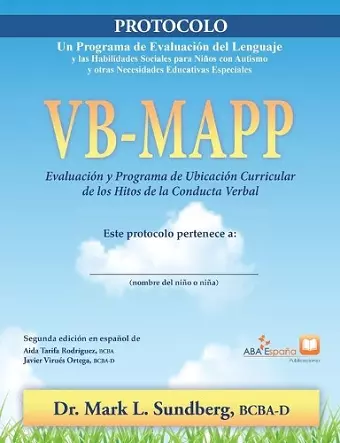 VB-MAPP, Evaluación y programa de ubicación curricular de los hitos de la conducta verbal cover