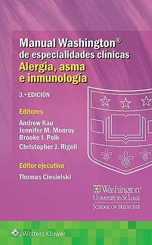 Manual Washington de especialidades clínicas. Alergia, asma e inmunología cover