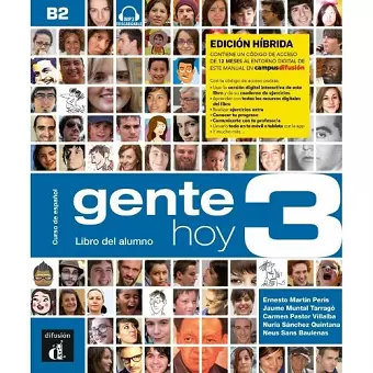 Gente hoy 3 - Edicion hibrida - Libro del alumno + audio MP3 cover