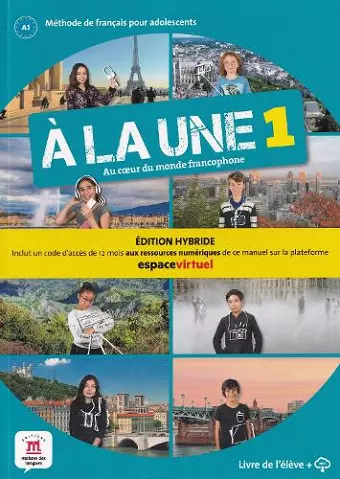 A la une 1 - Edition hybride - Livre de l'eleve + audio MP3. A1 cover