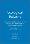 Ecological Bulletins, Environmental Constraints on the Structure and Productivity of Pine Forest Ecosystems cover