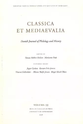 Classica et Mediaevalia cover