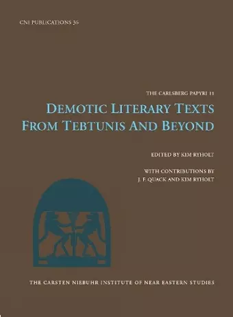 Demotic Literary Texts from Tebtunis and Beyond cover