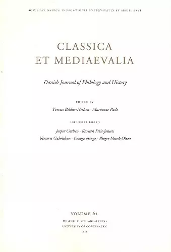 Classica et Mediaevalia cover