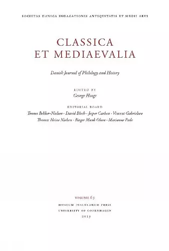 Classica et Mediaevalia 64 cover