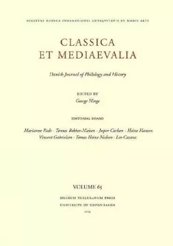 Classica et Mediaevalia 65 cover