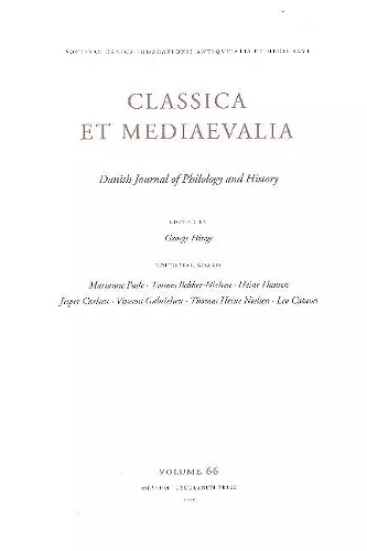 Classica et Medieavalia 66 cover