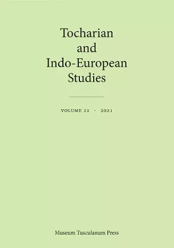 Tocharian and Indo-European Studies 21 cover