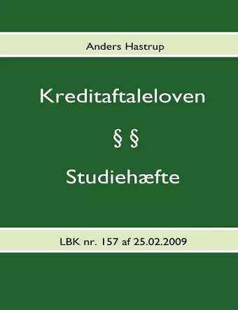 Kreditaftaleloven - Studiehæfte cover