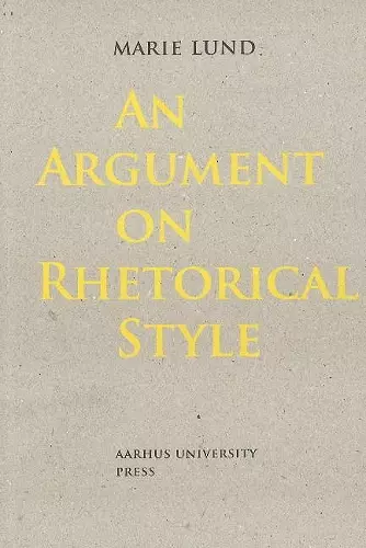 An Argument on Rhetorical Style cover