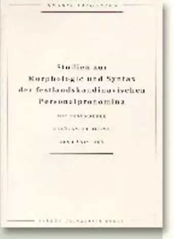 Studien Zur Morphologie Und Syntax Der Festlandskandinavischen cover