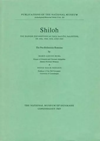 Shiloh -- The Pre-Hellenistic Remains cover