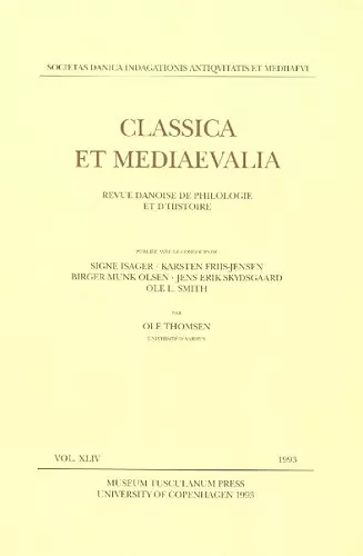 Classica et Mediaevalia cover