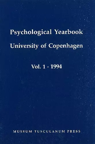 Psychological Yearbook, Volume 1 cover