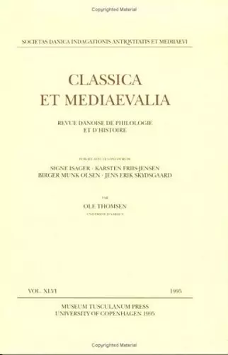 Classica et Mediaevalia vol. 46 cover