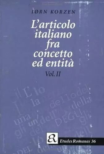 L'articolo italiano fra concetto ed entitá cover