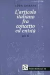 L'articolo italiano fra concetto ed entitá cover