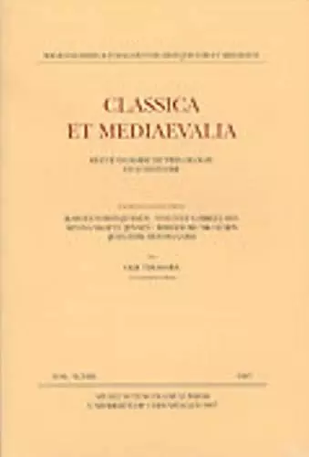 Classica et Mediaevalia cover