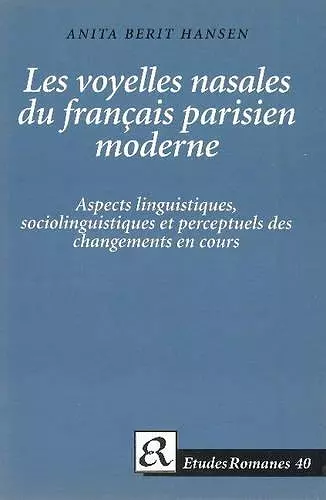 Les voyelles nasales du français parisien moderne cover